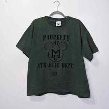VTG Mickey Mouse University Disney Single Stitch Vintage Tshirt Stripe Crewneck