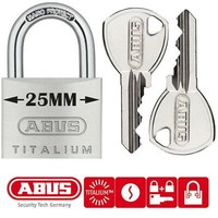 Abus Titalium Vorhangschloss 25MM GleichschließEnd BüGelschloss 64TI Schloss Neu