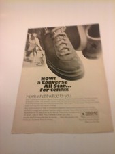 Vtg 1971 Print Ad Athletic Shoes 8"X11" (NOW A CONVERSE ALL STAR ... FOR TENNIS)