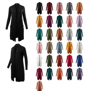 rayon spandex open front cardigan