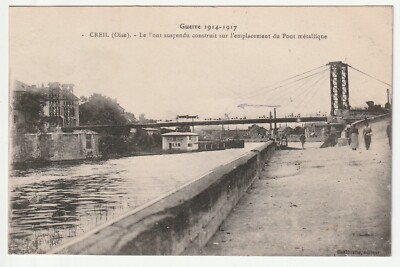 CREIL - Oise - CPA 60 - l'Oise die Hängebrücke