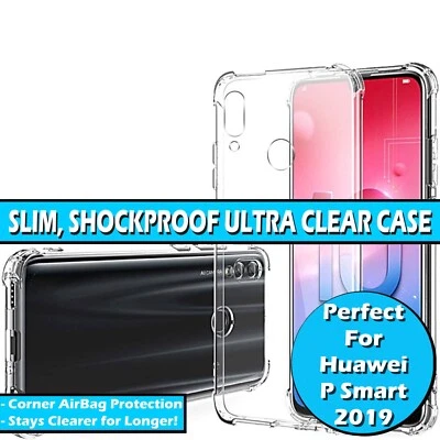 ITEC Clear Case For Huawei P Smart 2019 Shockproof Silicone Gel Thin Slim Phone Cover