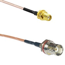 RG316 SSMA Female to BNC FEMALE SM BULKHEAD RF Cable Rapid-SHIP LOT