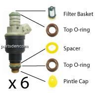 INJECTOR SERVICE KIT SUIT FORD FALCON XE XF 4.1L EA EB 3.9L ED EF EL XG XH 4.0L