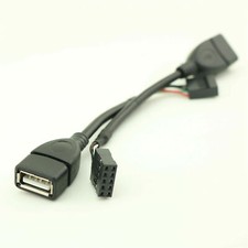 1x 10cm USB 2.0 A Female to Dupont 9 Pin Female Header Motherboard Adapter Cable
