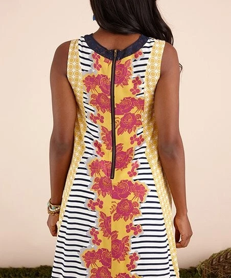 Darling Wmn's MATILDA JANE «Золотой ключик» трапециевидный цветочный/Geo/полосатый Shift платье M - Изображение 2 из 4