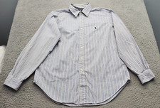 Ralph Lauren Dress Shirt Mens 16.5 Multi Striped Non Iron Classic Fit Collared