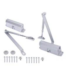 2x Aluminum Commercial Door Closer 45-65KG Two Independent Valves Control Sweep