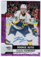 17/18 O-PEE-CHEE PLATINUM VLADISLAV KAMENEV R-VK ROOKIE AUTO VIOLET NASHVILLE
