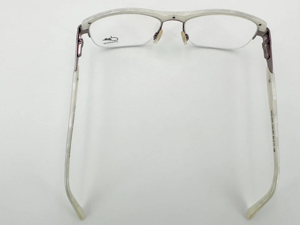 NOS Cazal 4204 Monturas para Anteojos 001 Blanco Perla 53[]17-135 Púrpura J937 Foto 4 de 4