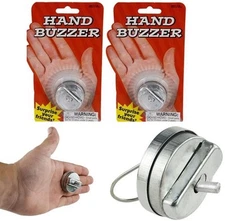2 Metal Hand Buzzers - Greeting Noise Maker Hand Shaker Shocking Gag Prank