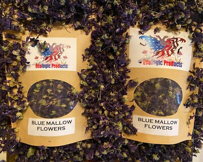 Blue Mallow Petals or Flowers Wild Harvested Dried Herbal Tea  Malva Sylvestris 