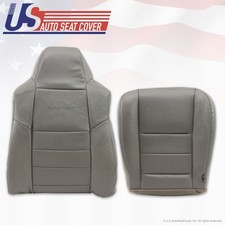 2002 To 2007 Fits Ford F-250 Driver Bottom Top Perf Leather Seat Covers Gray 2002 To 2007 Fits Ford F-250 Driver Bottom Top Perf Leather Seat Covers Gray