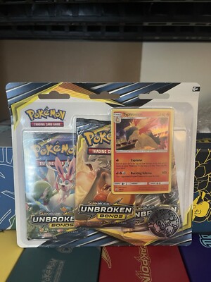 Pokemon TCG: Unbroken Bonds SM10 Pokemon 3 Pack Blister ( Set of 2