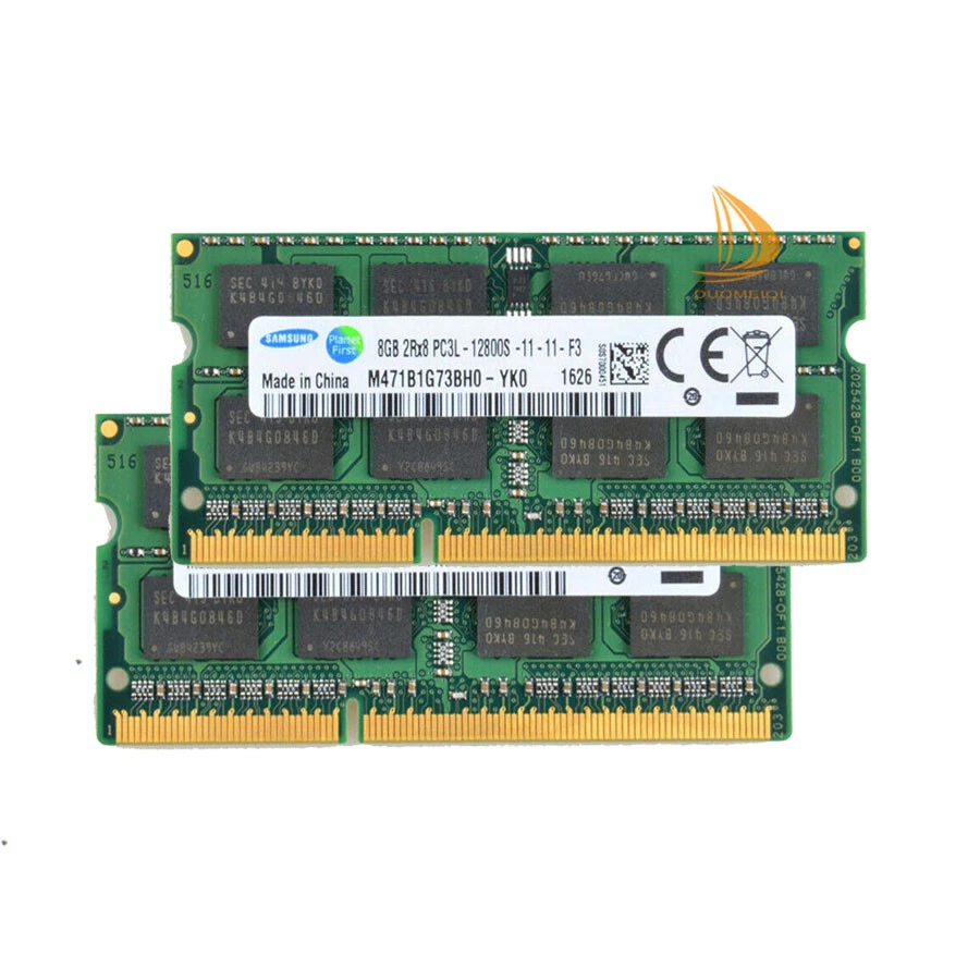 MARKENLOS Samsung 16GB 8 GB 2RX8 PC3L-12800 DDR3-1600Mhz 1,35 V Laptop-Speicher RAM SODIMM