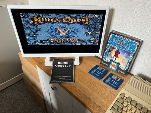 Amiga Sierra Kings Quest V Vintage Game - Boxed Working -👽👾Retro Gift Idea👾👽 - Afbeelding 2 van 24