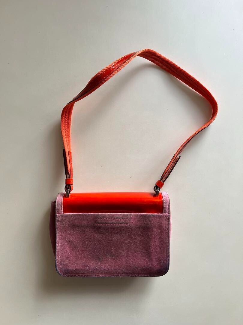 PRADA AW1999 Fringe Buckle Body Bag Pink Scarlet | eBay