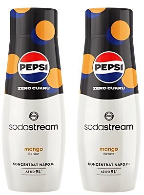 PACK OF 2 Sodastream PEPSI MAX MANGO ZERO Syrup - Bottle 2 x 440 ml / 30 fl oz