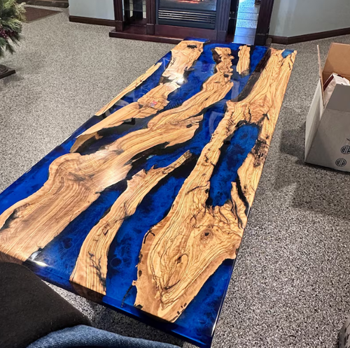 Epoxy Table Live Edge- River Table- Dining Table- Coffee Table-Kitchen-%100 HAND - Picture 2 of 21
