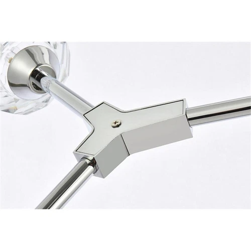 Elegant Lighting Zayne 4-Light Modern Crystal/Iron Pendant in Chrome - Picture 6 of 8