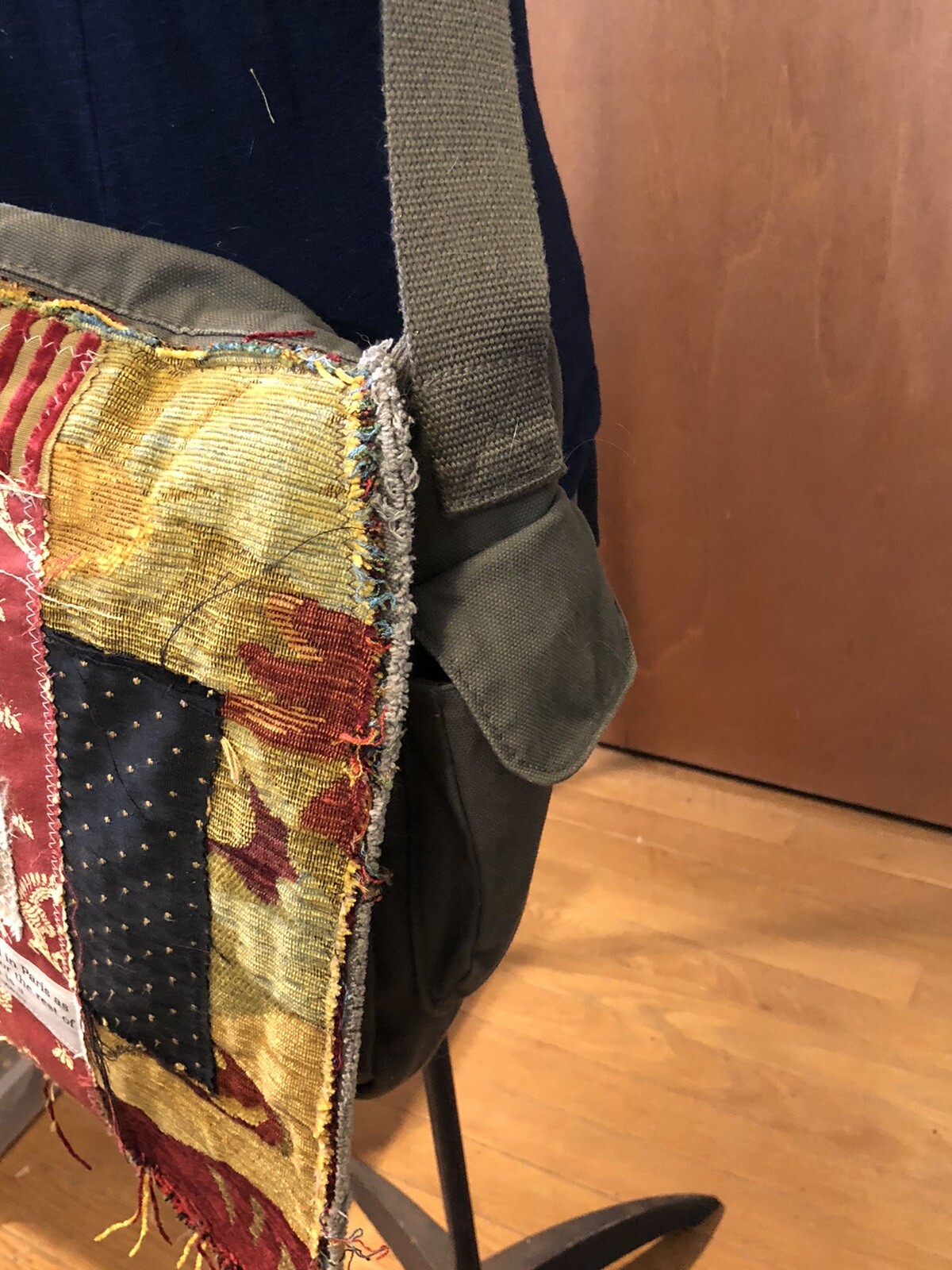 Handmade Tapestry Patchwork Canvas Messenger Bag … - image 4