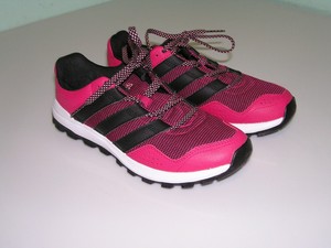 ADIDAS PGS 789005 LADIES RUNNING/TRAINING SIZE UK 4 PINK/RED/WHITE  TRAINERS.. - £8.50 | PicClick UK