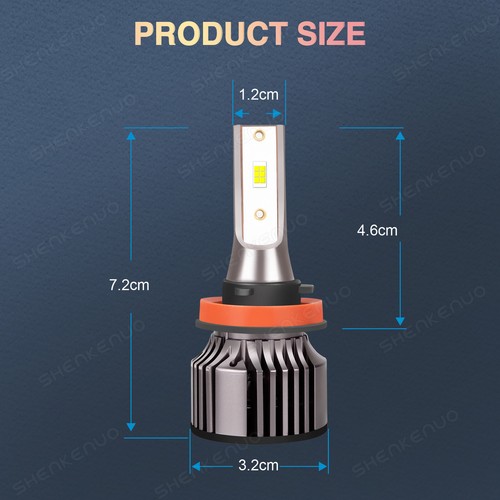 For Toyota Tacoma 2016-2019 2020 2021 2022 LED Headlight + Fog Light Bulbs 6000K - Picture 3 of 20