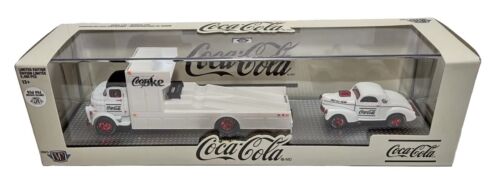 M2 Machines Coca-Cola '57 Dodge COE '41 Willy's Coupe Chase 1/750 Red Chrome LE - Picture 1 of 6