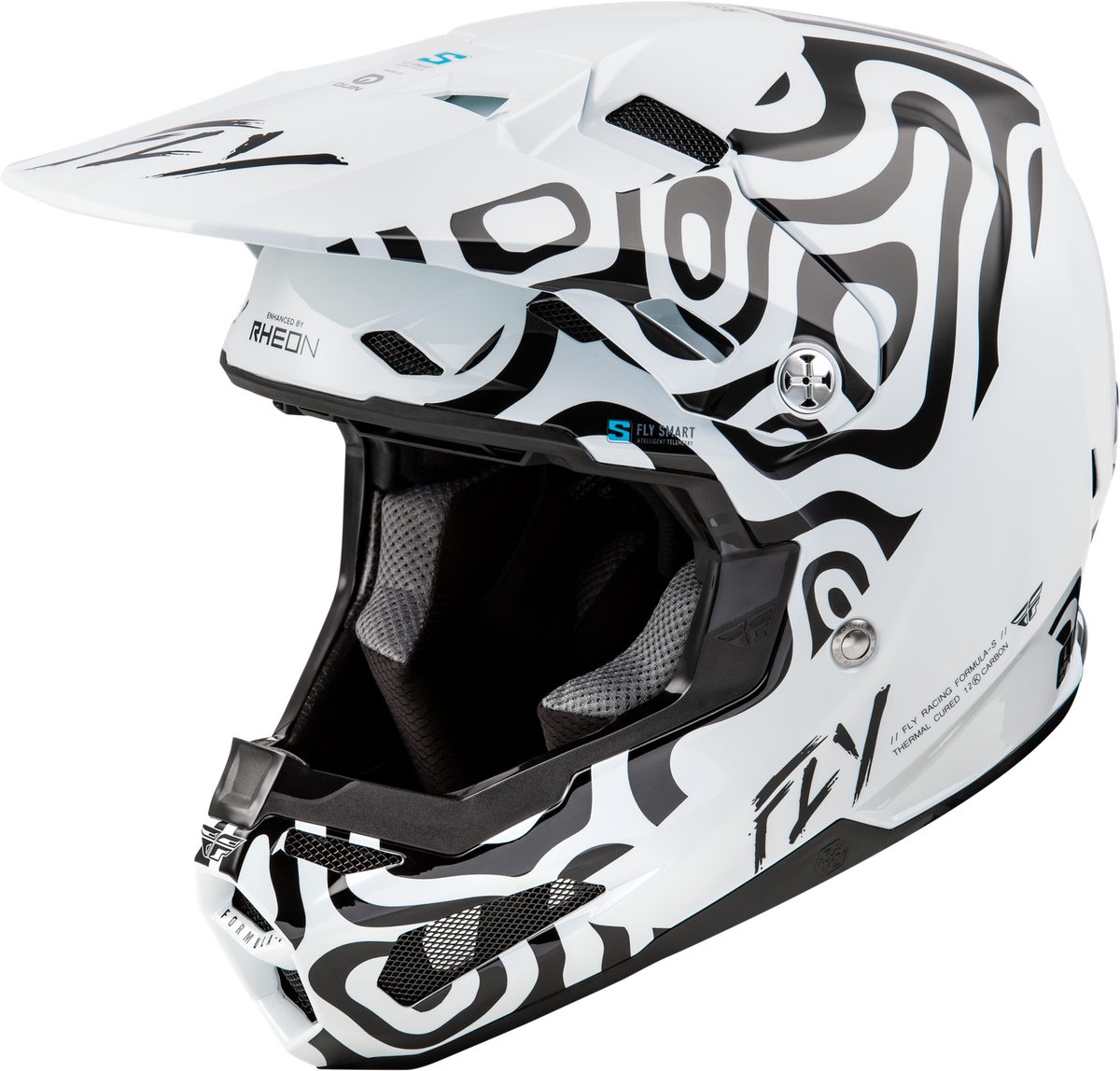 FLY Racing 2025 Formula S Carbon Abyss Offroad Motocross Helmet