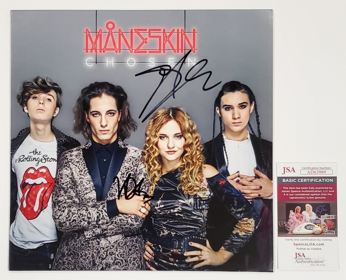 ダミアーノ直筆サインマネスキンmaneskin メガジャケット付chosenCD ダミアーノ直筆サインマネスキンmaneskin メガジャケット付