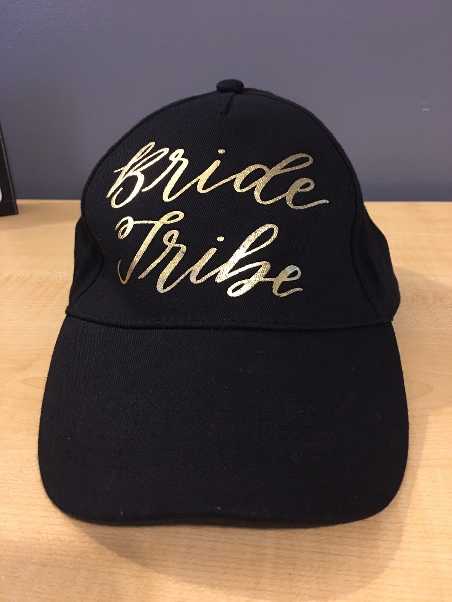 Bride Tribe Black With Golden Lettering Adjustable Strap Hat‎ Bride Tribe‎ Black With Golden Lettering Adjustable Strap Hat main image 4