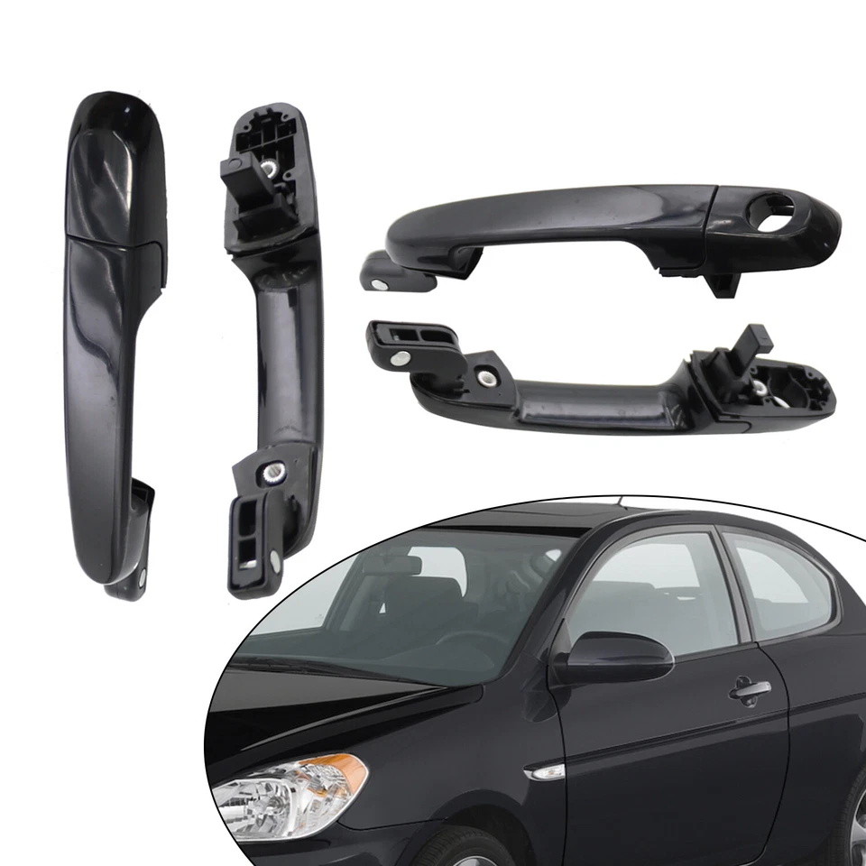 For 2006-2011 Hyundai Accent Front + Rear Outside Exterior Door Handle 4PCS Foto 2 de 4