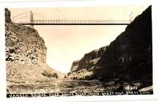 Hansen Bridge over Snake River Idaho RPPC Real Photo Postcard 1930s-1940s