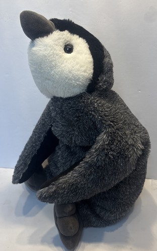 FAO Schwarz Penguin Plush Adopt A Pets 21”Laying Gray Huggable Soft 2021