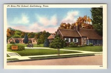 Gatlinburg Parkway Family Activities: Top Activities for a Fun-Filled Family Adventure 4 Gatlinburg TN-Tennessee, Pi Beta Phi School, Antique, Vintage Souvenir Postcard