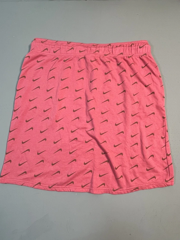 Nike Skirt Womens XL Pink All Over Check Fleece Drawstring Tennis Pickle Y2K - Image 3 of 4