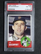 1963 TOPPS JIM DAVENPORT #388 PSA 8