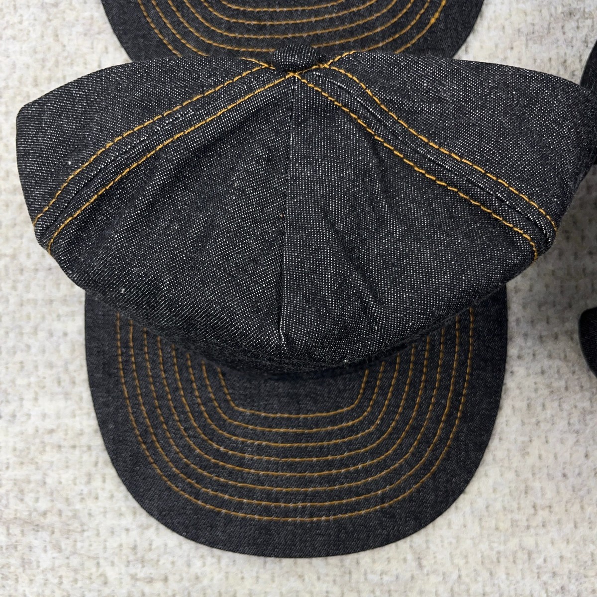 Vintage Blank Trucker Hat Cap Lot Black Denim Jean Snapback