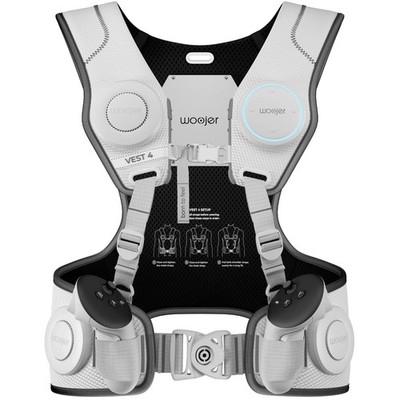 Woojer4 Meta Vest weiss + waschbaren Kernfutter - schwarz