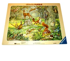 Ravensburger Didacta Puzzle Woodland 30 Pieces Vintage 1990 Frame Tray