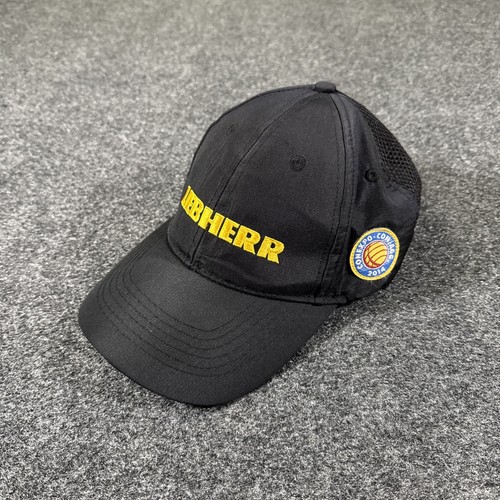 Liebherr bestickte Strapback Mütze mit Conexpo 2014 Patch - 2 Netzeinsätze