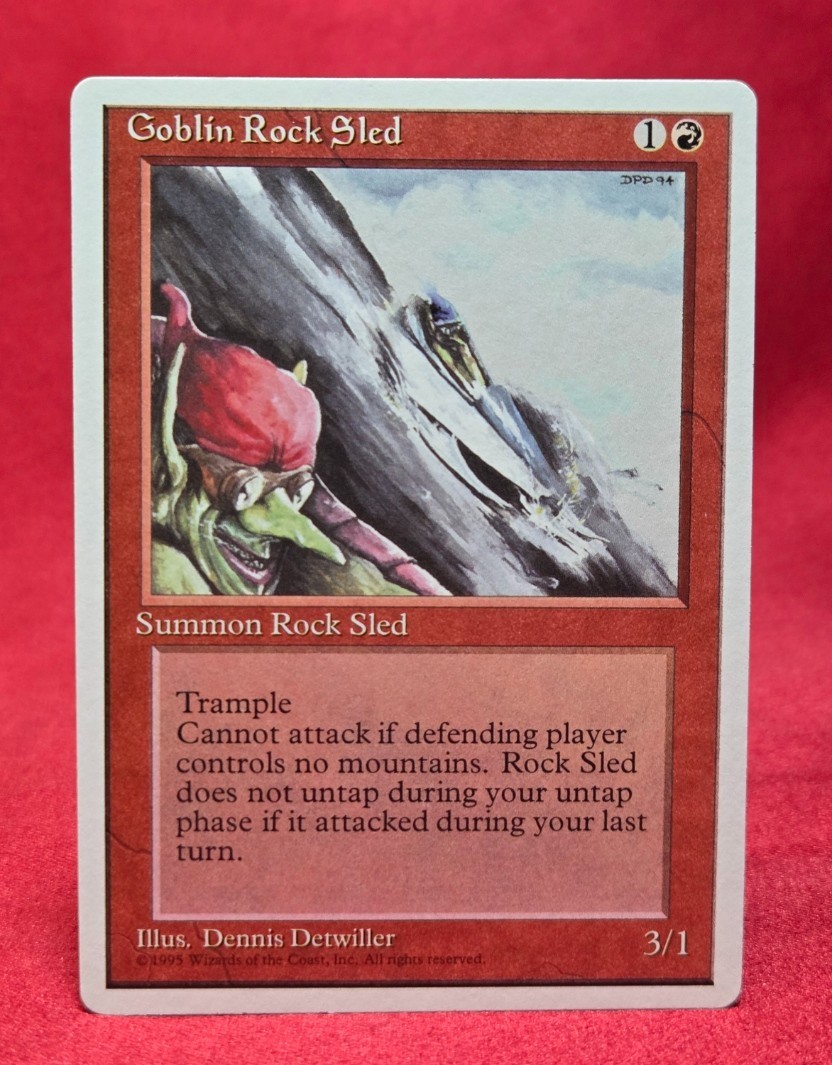 Goblin Rock Sled Alternate Fourth 4th Edition, Magic The Gathering MTG 1995 - NM