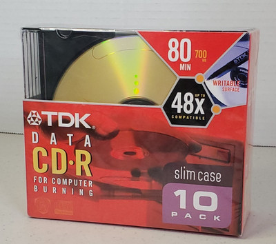 TDK 10 PACK CD-R SLIM CASE