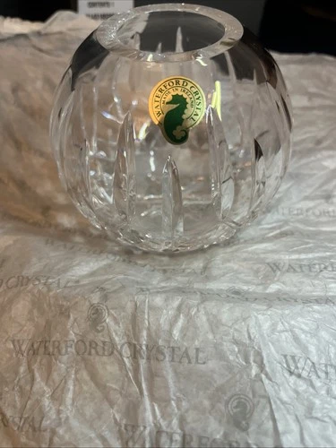 Waterford Crystal Vintage 4" Lismore Rose Bowl vase 3 3/4" in diameter
