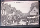 Old postcard Pontorson the market in the Grande Rue