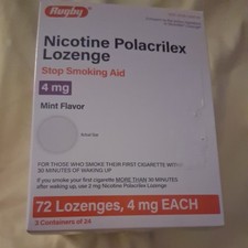 72ct Rugby Nicotine Mini Lozenge 4 mg Mint Lozenges EXP. 10/2027-01/2028