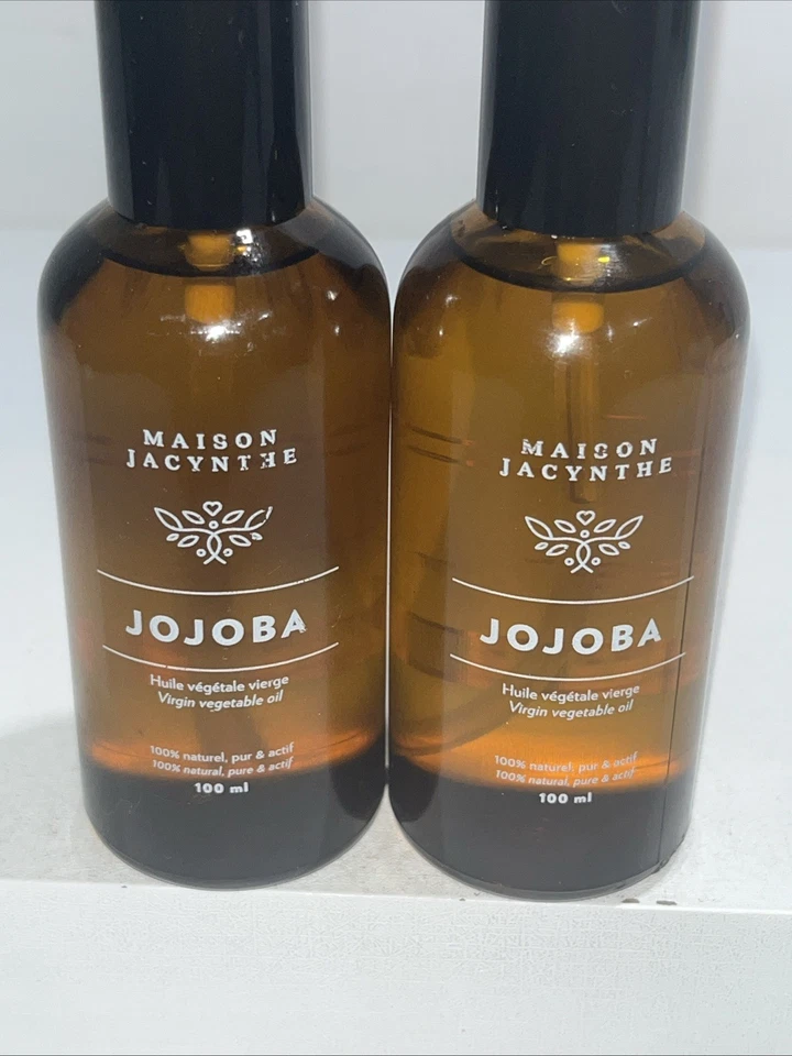 2 nuevos aceites vegetales vírgenes de jojoba Maison Jacynthe, 100 ml cada uno, ligeramente dañados Foto 2 de 4