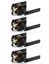 Mengico 4 Pack Oil Rubbed Bronze Privacy Lever Door Handle Interior Lock, Heavy