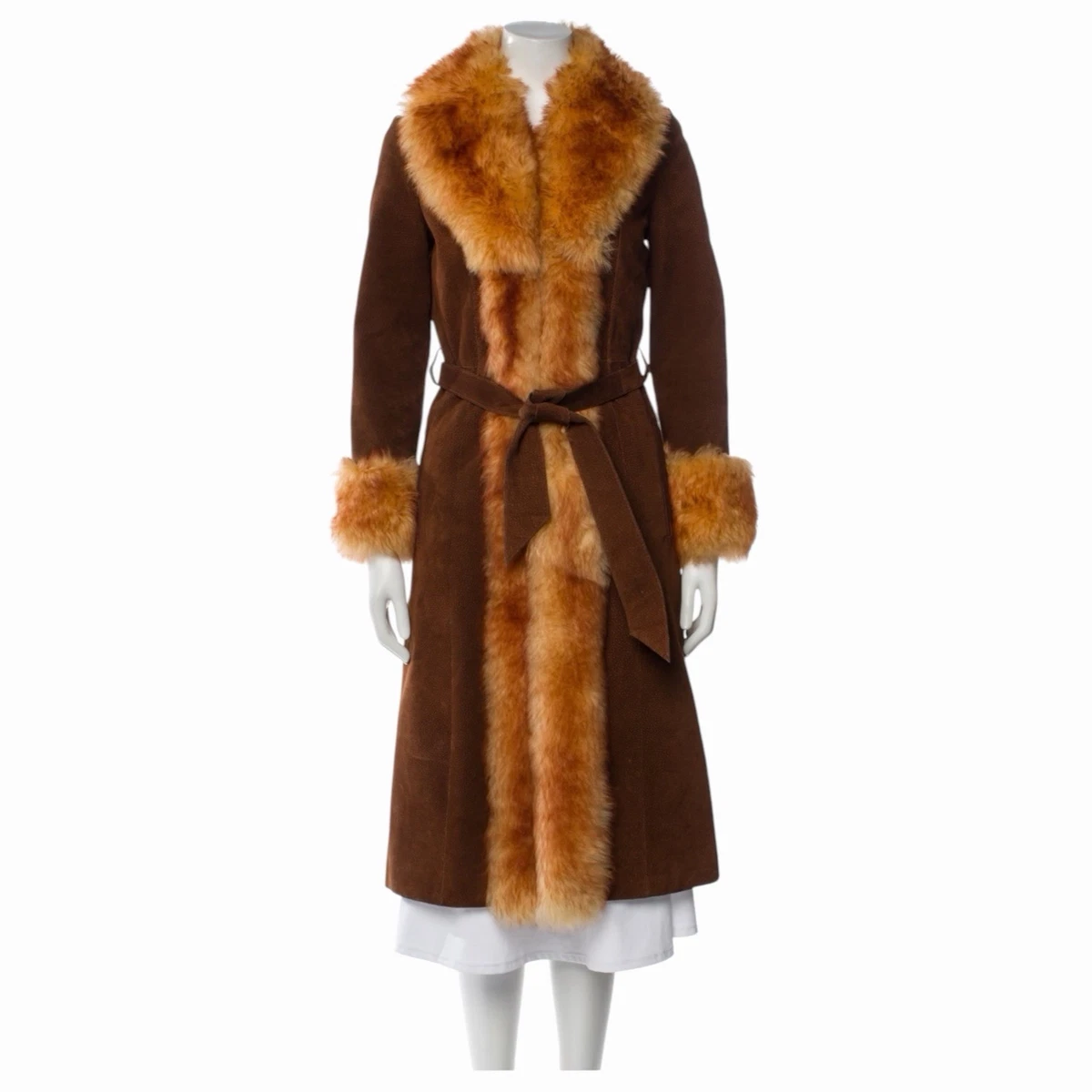 Faux Fur Suede Vintage Coats, Jackets & Vests for Women for sale