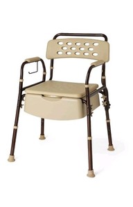 Medline Elements Bedside Commode Infused with Microban Protection Open Box
